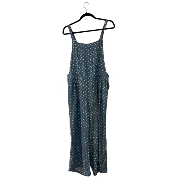 Torrid Blue and White Polka Dot Jumpsuit - Picture 1 of 6